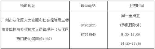 廣州從化區(qū)2016年中級會計職稱證書領取通知