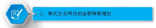 等式左右兩邊的金額等額增加