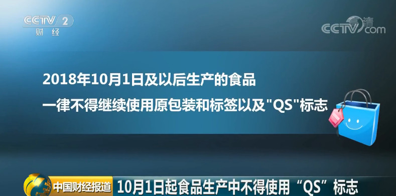 食品生產(chǎn)中不得使用“QS”標(biāo)志