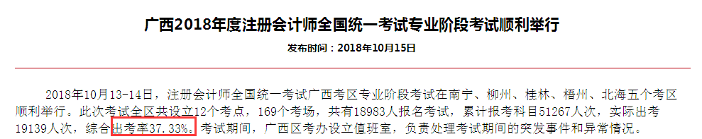 廣西注會出考率
