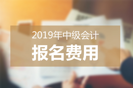 江蘇2019中級會計報名費用