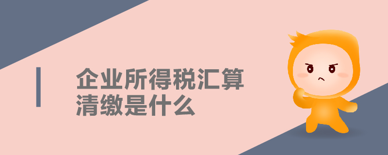 企業(yè)所得稅匯算清繳是什么