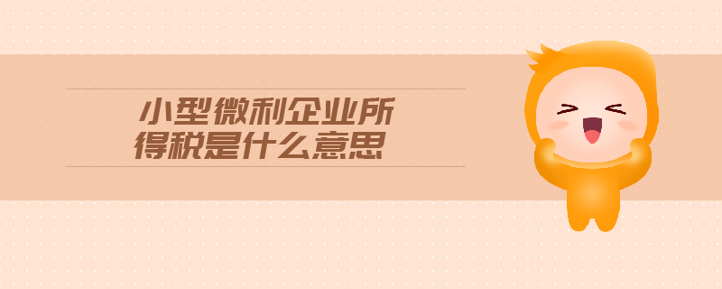 小型微利企業(yè)所得稅是什么意思