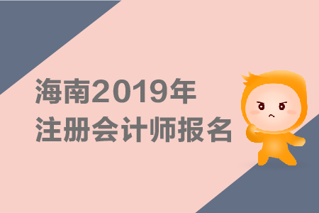 海南2019年注冊會計師報名簡章公布了嗎？