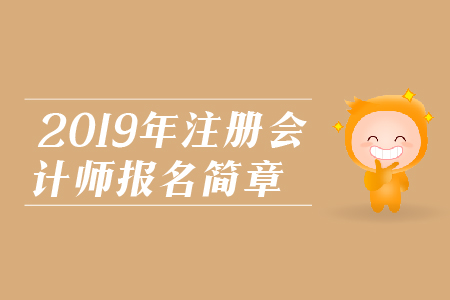 河南省2019年注冊會計師考試報名簡章已公布