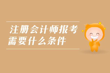 2019年注冊會計(jì)師報(bào)考需要什么條件,？