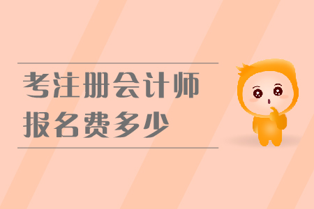 2019年考注冊會計師報名費多少,？