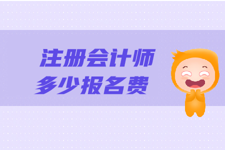 2019年注冊會計(jì)師需要多少報(bào)名費(fèi)？
