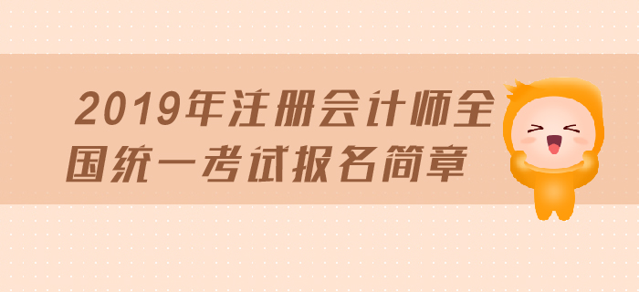 2019年注冊會計師全國統(tǒng)一考試報名簡章