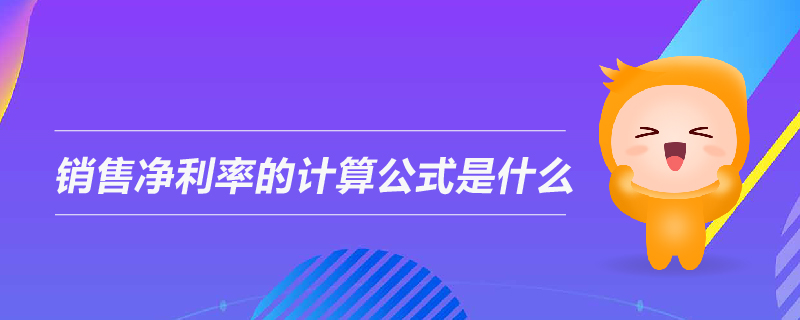 銷(xiāo)售凈利率的計(jì)算公式是什么