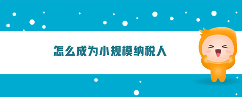 怎么成為小規(guī)模納稅人