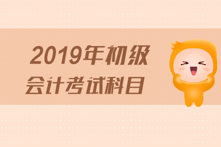 2019年初級會計考試科目有什么,？