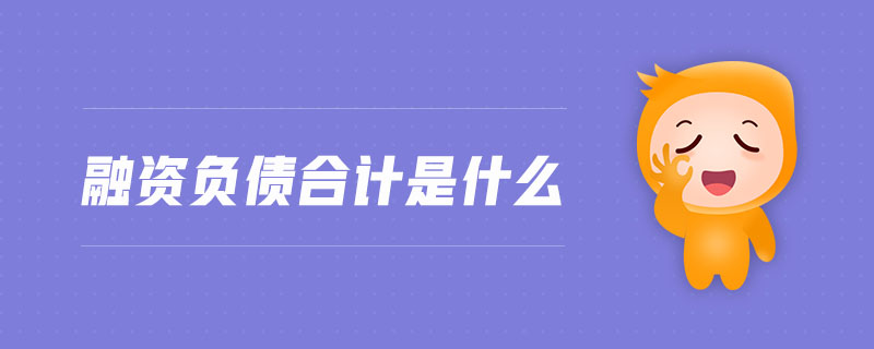 融資負(fù)債合計(jì)是什么