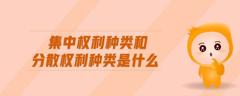 集中權(quán)利種類和分散權(quán)利種類是什么