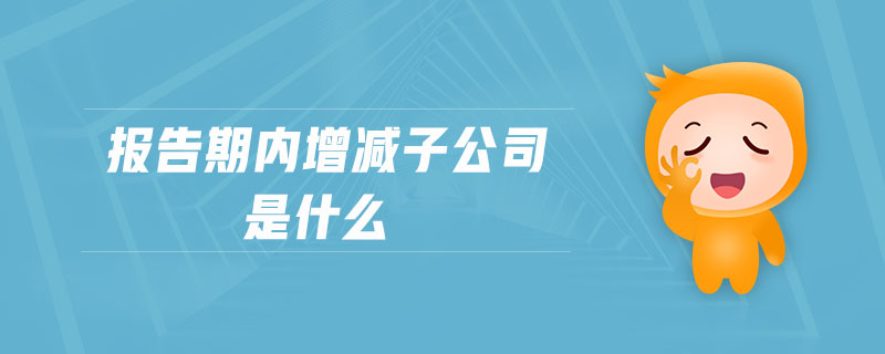 報告期內(nèi)增減子公司是什么