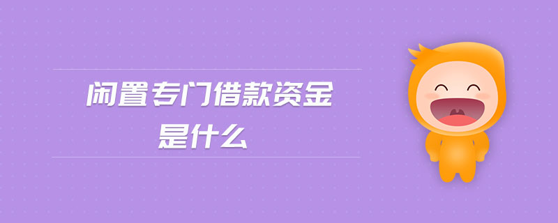 閑置專(zhuān)門(mén)借款資金是什么