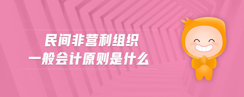 民間非營利組織一般會計原則是什么