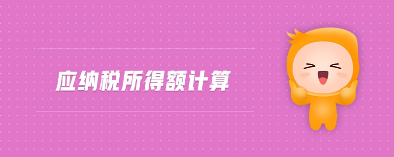 應(yīng)納稅所得額計(jì)算