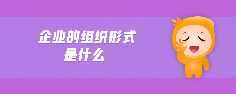 企業(yè)的組織形式是什么