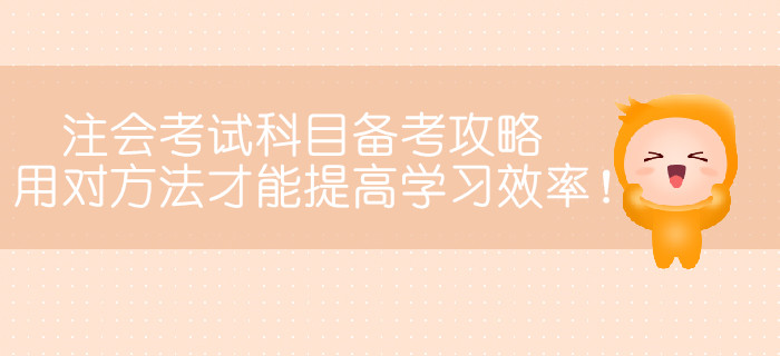 注冊(cè)會(huì)計(jì)師考試科目備考攻略,，用對(duì)方法才能提高學(xué)習(xí)效率！