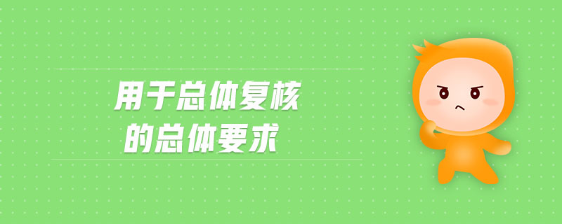用于總體復核的總體要求