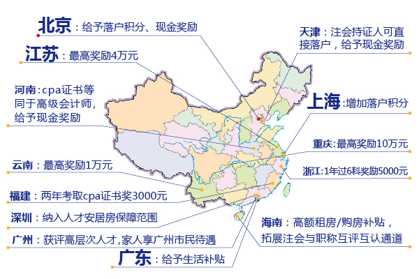 注會含金量有多高,？各地福利政策速了解,！