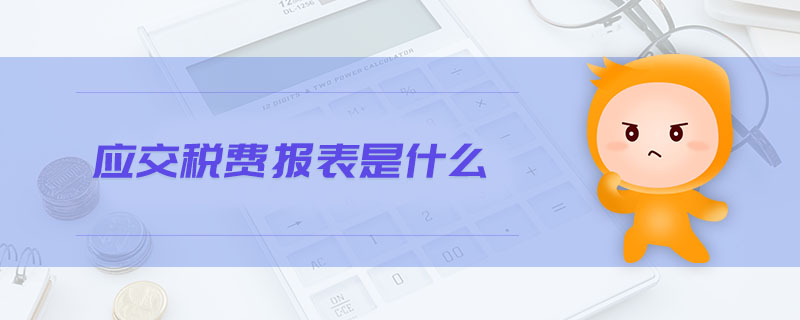 應交稅費報表是什么