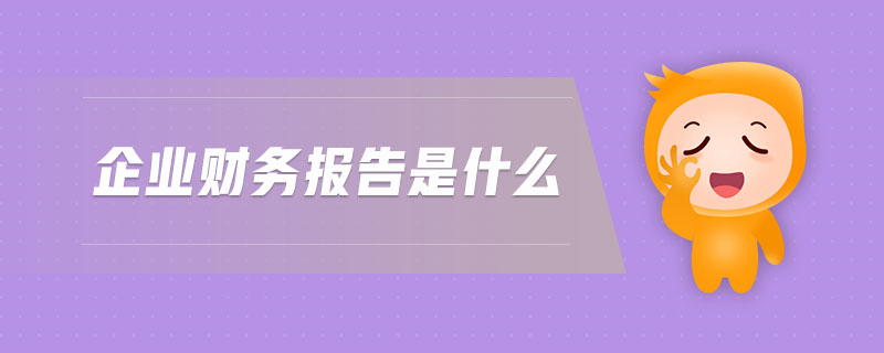 企業(yè)財務報告是什么