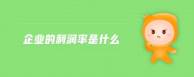 企業(yè)的利潤(rùn)率是什么