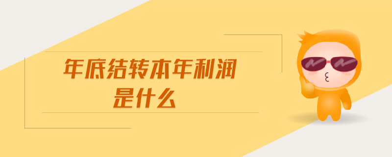 年底結(jié)轉(zhuǎn)本年利潤是什么