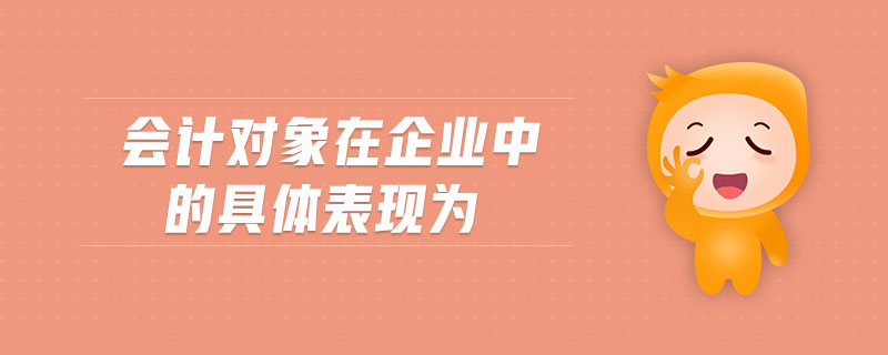 會計對象在企業(yè)中的具體表現(xiàn)為