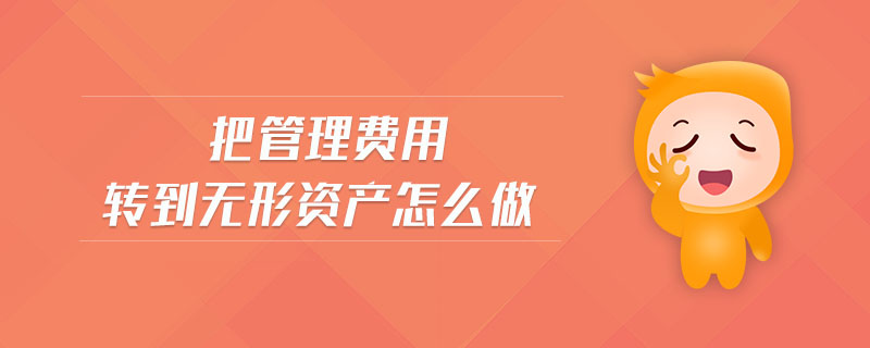 把管理費(fèi)用轉(zhuǎn)到無形資產(chǎn)怎么做