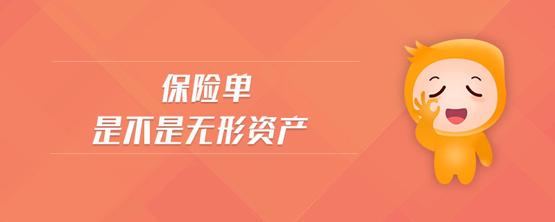 保險(xiǎn)單是不是無(wú)形資產(chǎn)