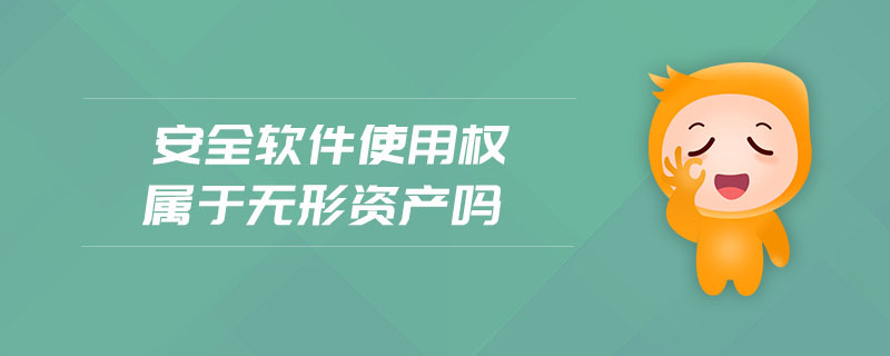 安全軟件使用權(quán)屬于無形資產(chǎn)嗎