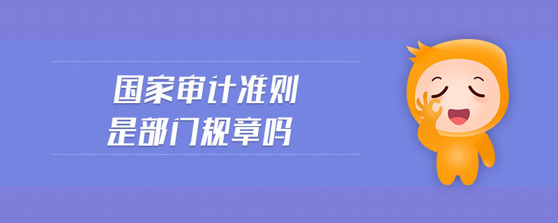 國家審計準則是部門規(guī)章嗎