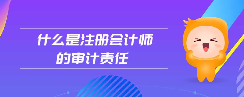 什么是注冊會計師的審計責(zé)任