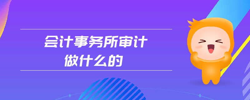 會計事務(wù)所審計做什么的