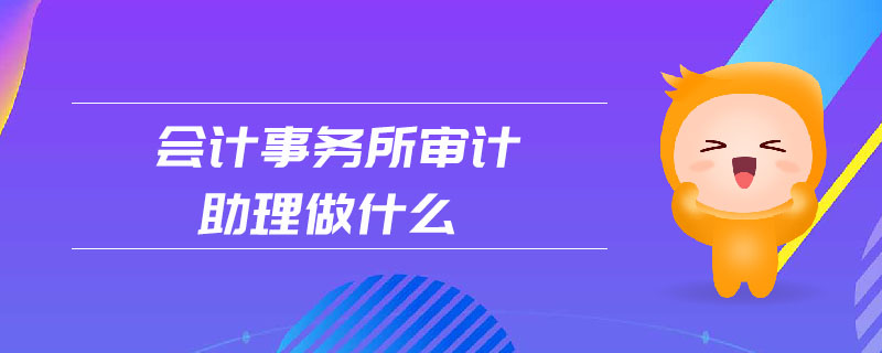 會計事務(wù)所審計助理做什么