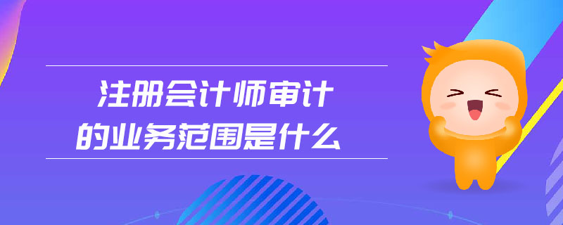 注冊會計師審計的業(yè)務(wù)范圍是什么