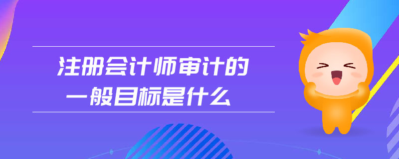 注冊會計師審計的一般目標(biāo)是什么