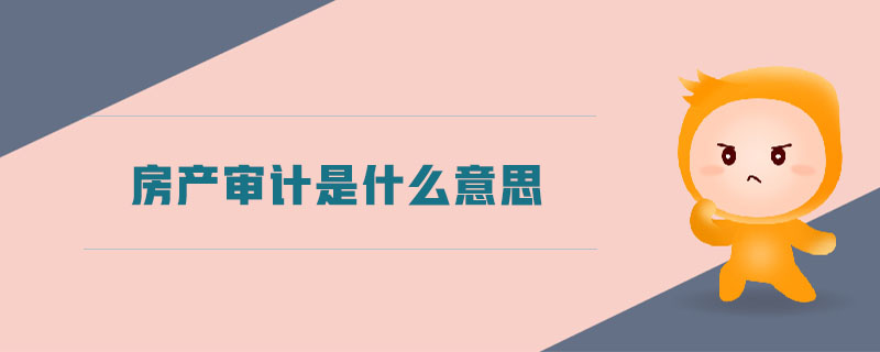 房產(chǎn)審計(jì)是什么意思