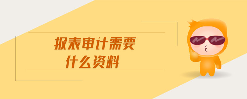 報表審計需要什么資料
