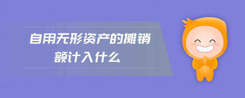 自用無形資產(chǎn)的攤銷額計(jì)入什么