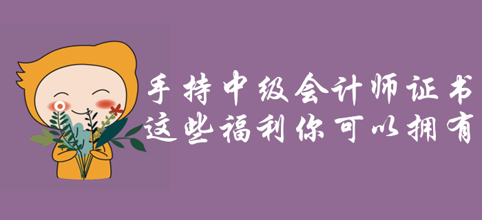 手持中級(jí)會(huì)計(jì)師證書，這些福利政策你可以擁有,！