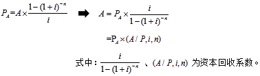 年資本回收額的計算