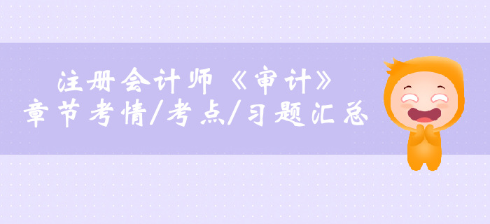 2019年注會《審計》科目第一章考情考點及習(xí)題匯總