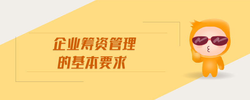 企業(yè)籌資管理的基本要求