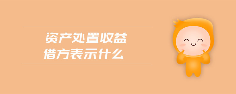 資產(chǎn)處置收益借方表示什么