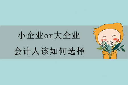 小企業(yè)or大企業(yè),，會(huì)計(jì)人該如何選擇？