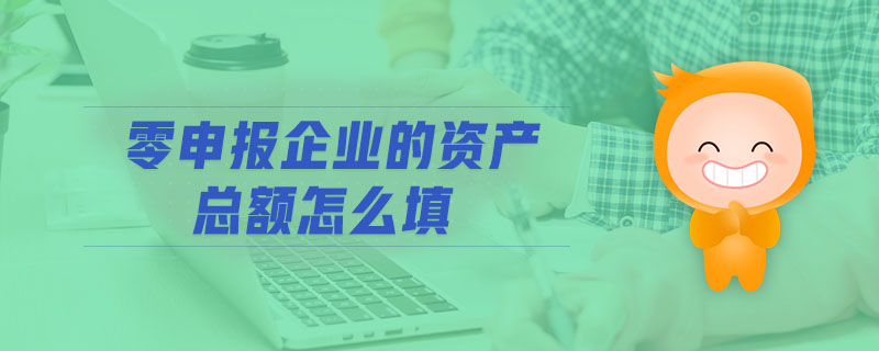 零申報企業(yè)的資產(chǎn)總額怎么填